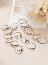 16pcs Retro Sun Snake Ring Set Sai Feel